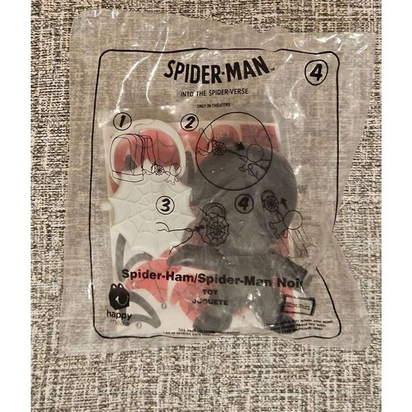 2018 SPIDER-MAN INTO THE SPIDER-VERSE MCDONALDS HAPPY MEAL TOYS Lot of 3 Sealed - Picture 4 of 4
